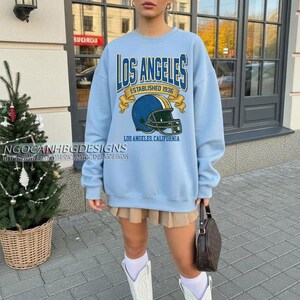 Vintage Los Angeles Football 1936 Sweatshirt, Retro Sports Helmet Crewneck, Classic California Pride Fan Sweater, Game Day Fan Apparel