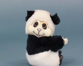 モンチッチ パンダ フィギュア ぬいぐるみ ビニール製 日本 レトロ