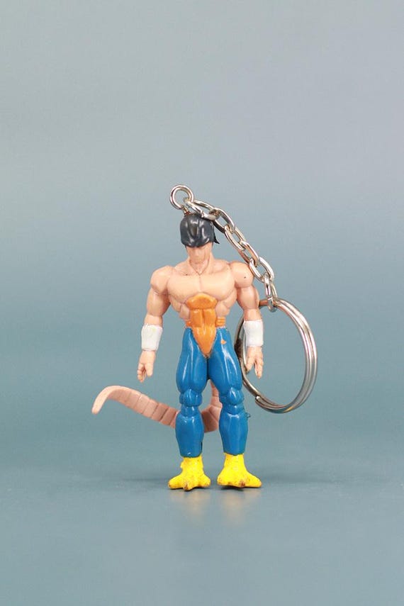 Vintage Dragon Ball Z Saiyan Warrior Keychain (90s Anime Toy)