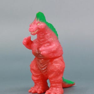 Autentisk japansk Kaiju-figur – mjuk vinyl, 1970-talet