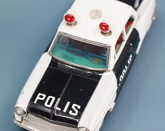 ICHIKO Japan Tin Friction Chevrolet Highway Patrol Police Car Tin- As
