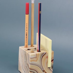 Marbled Stone Pencil Holder