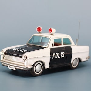 Blech Polizeiauto von Ichiko hergestellt in Japan 1960er Jahre
