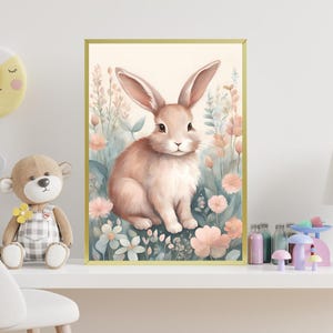 Children&#39;s room animal poster rabbit
