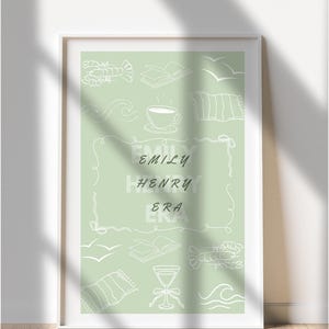 Emily Henry Era Aesthetic Wall Art | Book Lover Printable Poster | Cozy Bookish Beach Decor | Digital Download | Cozy Coastal Summer Poster!