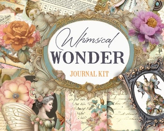 Digital Junk Journal Kit - Digital Fairy Artwork and Prints - Whimsical Wonder