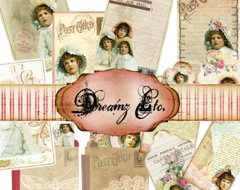 NEW! Digital  "Sweet Adornment" Ephemera Pack 1- Great for Scrapbooking, Journals, Card Making and Mixed Media Projects