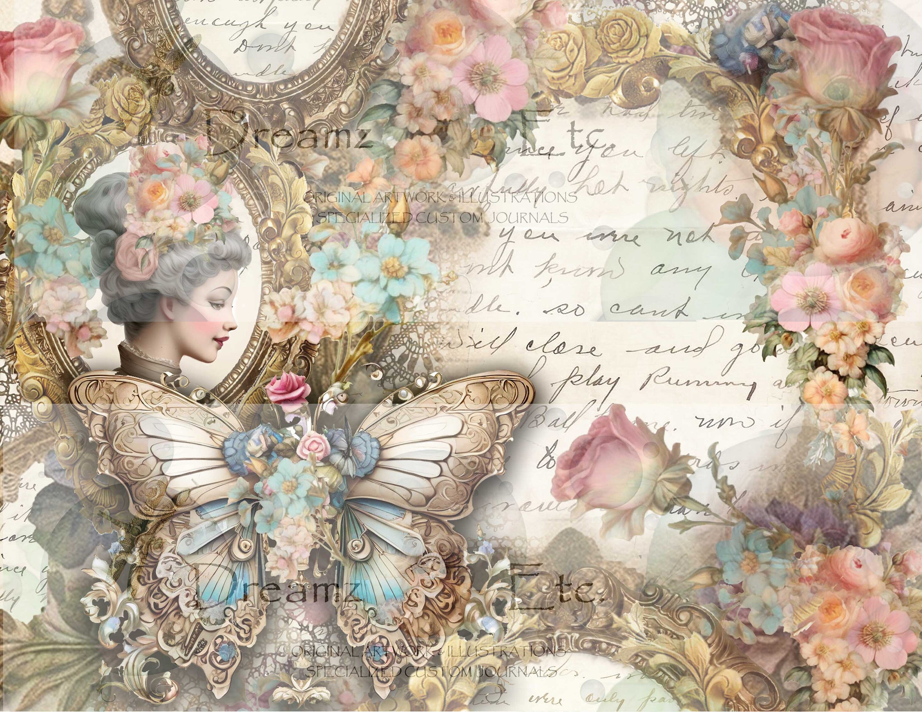 Digital Junk Journal Kit - Digital Fairy Artwork and Prints - Whimsical ...