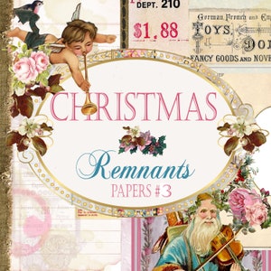 Digital Christmas Paper, Digital Journal Kit &quot;Christmas Remnants&quot; -  Christmas Paper Pack 3