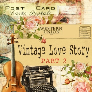 Carta digitale Gazzetta Kit "Vintage Love Story - parte 2" - Digital Paper Pack 1