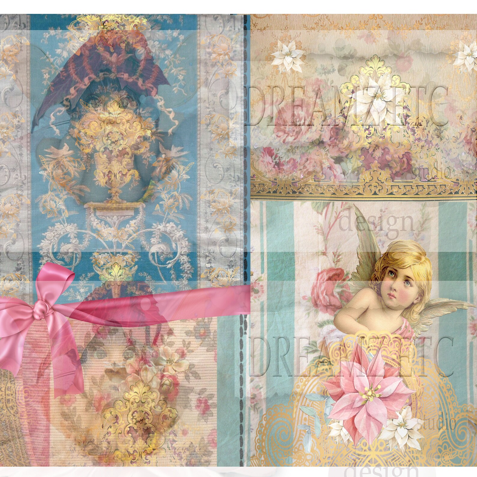Christams Paper Digital Journal Kit "christmas Remnants" - Christmas ...