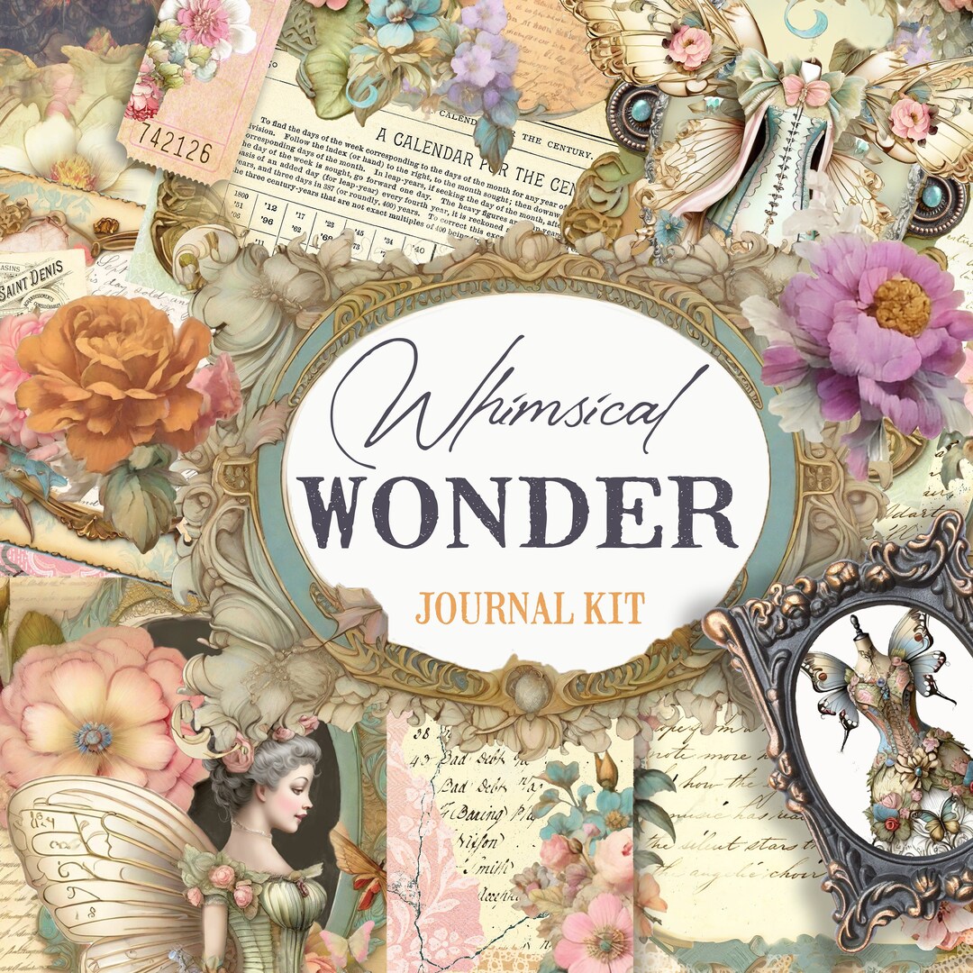 Digital Junk Journal Kit - Digital Fairy Artwork and Prints - Whimsical ...