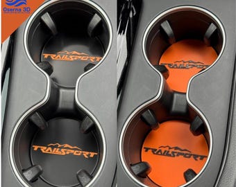 2026 Honda Passport Trailsport Cup Holder Inserts | Set of 2 Custom Fit | Off-Road Style Black & Orange Variants