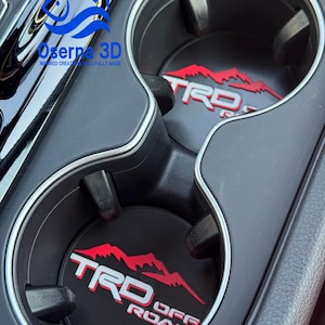 2018 - 2025 TRD Off Road Car Cup Holder Inserts | Coaster | Toyota Compatible Accessories Set of 2