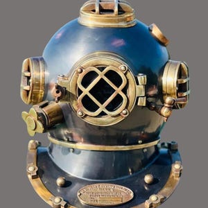 Chrome Scuba Diving Helmet – Marine Decor US Navy Mark Diver’s Replica