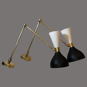 Pair of Stilnovo Diabolo Wall Lights – Mid-Century Modern Italian Sconces