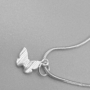 925 Sterling Silver Blue Butterfly Necklace – Dainty Charm Pendant, Gift for Her image 5
