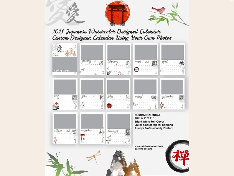 20234 Custom Photo Calendar 2024 Personalized Calendar Using Etsy