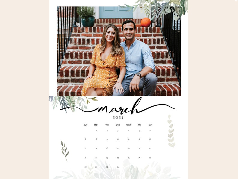 2025 Custom Photo Calendar 2025 Custom Wedding Calendar Using Etsy