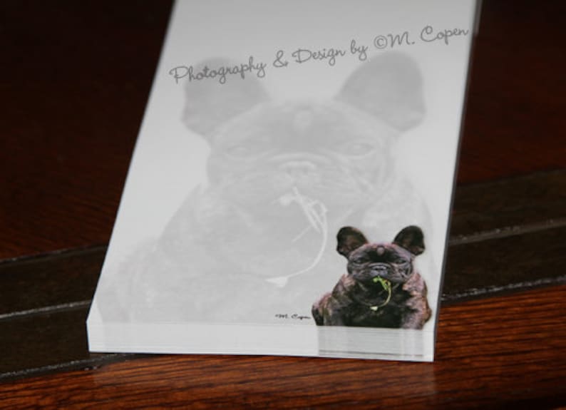 French Bulldog Pad of paper Fifty Pages in Each Pad with Cover