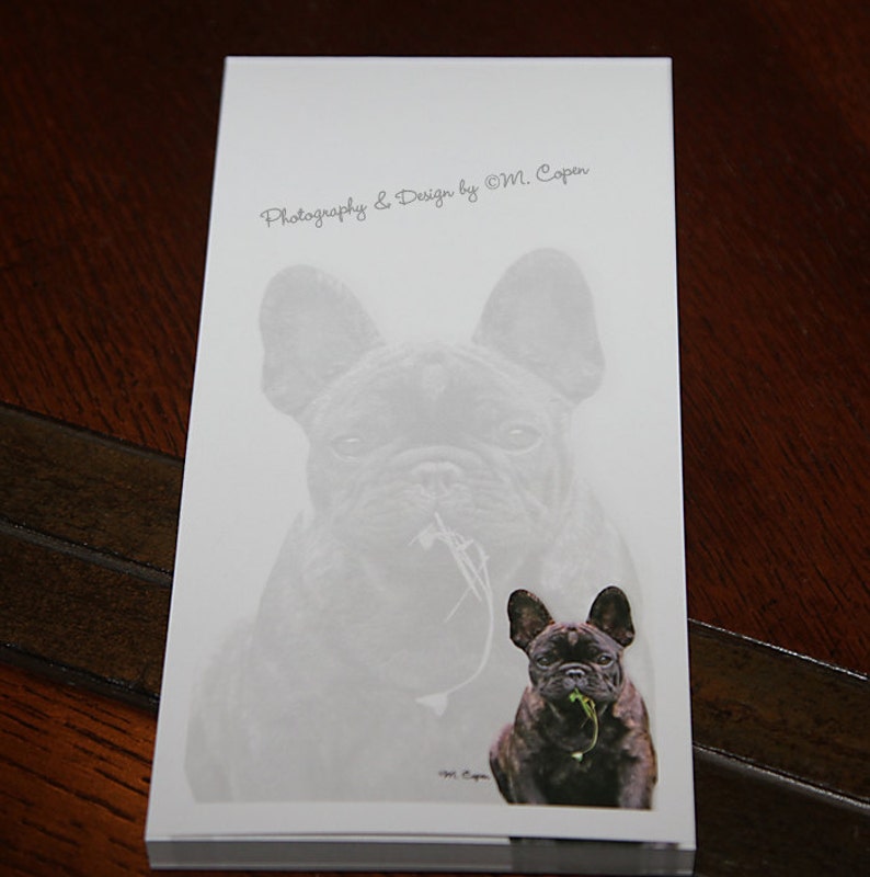 French Bulldog Pad of paper Fifty Pages in Each Pad with Cover