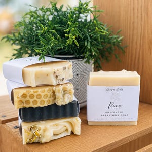 Breastmilk Soap | Homemade Cold Process Soap for Sensitive Skin Natural Kid Safe Delicate Skin