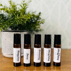 Essential Oil Roller Ball | Aromatherapy Rollerballs Natural Ingredients Safe for Kids Non-Toxic Vegan Skin Care Gift for Her Zero Waste
