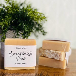 Breastmilk Soap | Homemade Cold Process Soap for Sensitive Skin Natural Kid Safe Delicate Skin