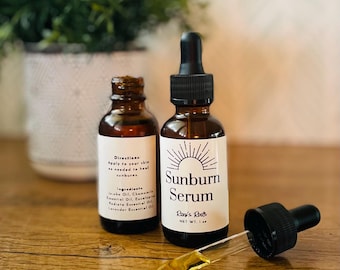Natural Sunburn Serum: Healing Summer Skin Care