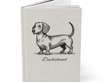 Dackel Illustration Notizbuch | Mattes Notizbuch