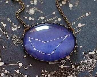 Capricorn Constellation Necklace, Zodiac Star Sign Pendant Necklace, Astrology Gift