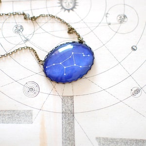 Virgo Constellation Necklace, Virgo Zodiac Necklace, Virgo Necklace, Virgo Jewellery. Virgo Star Sign. September Birthday Gift, UK. image 2