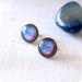 Blue and Red Galaxy Earrings, Space Stud Earrings, Universe Glass Dome Earrings, Galaxy Jewellery Gift for Cosmos Lovers, Jewellery UK. 