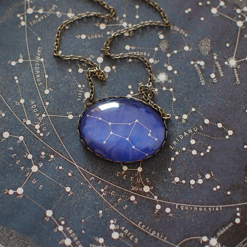 Virgo Constellation Necklace, Virgo Zodiac Necklace, Virgo Necklace, Virgo Jewellery. Virgo Star Sign. September Birthday Gift, UK. image 1