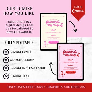 Galentines/Valentines Invitation Digital Download | Party Invitation