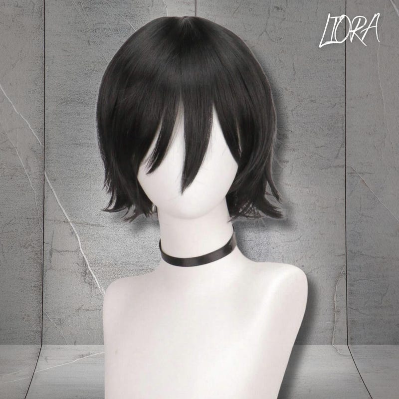 Short Black Anime Wig - Etsy