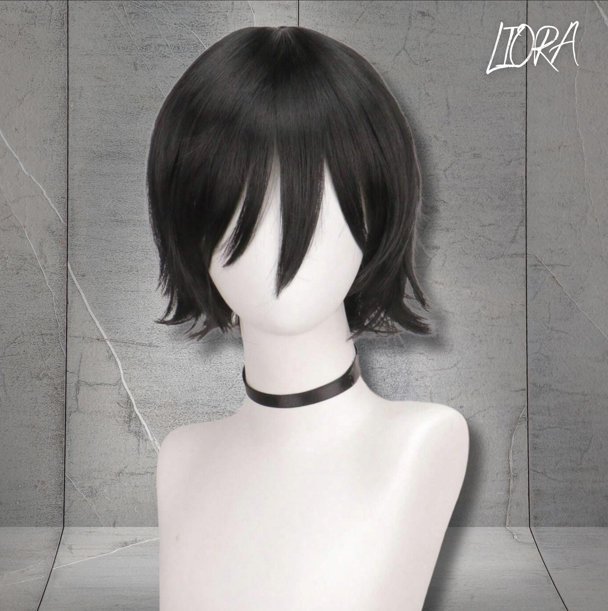 Black And White Male Cosplay Wigs Short Black Wig Lotfon Black Wig