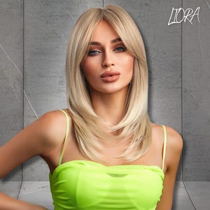 Blonde Wig With Bangs For Women, Blonde Wig, Cosplay Wig, Blonde Party Wig, Straight Blonde Wigs, Straight Blonde Wig, Gift for Her