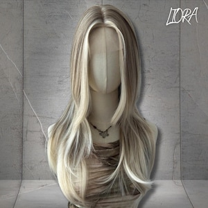 Blonde Wavy Wig, Heat Resistant Synthetic Long Wig, Natural Look Soft Daily Wig, Wig For Women, Fashion Wig, Blonde Wig, Gift for Her