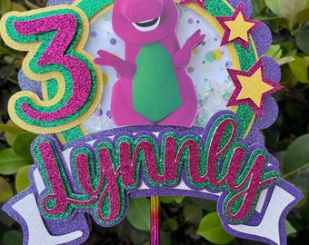 Barney tårtdekoration: dinosaurie-födelsedagsfestdekoration