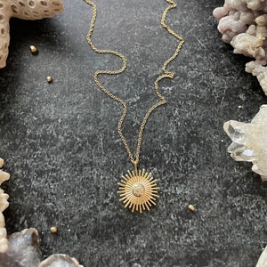 Gold Sunburst Necklace