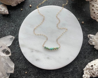 Turquoise necklace - 14K gold filled