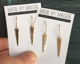 Simple Dainty Jewelry - Minimalist Spike Earrings - Triangle earrings