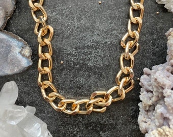 Super Chunky Gold Cuban Link Necklace - 18k gold filled - 16 inches