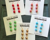 Faceted Czech glass dangles in sterling silver or 14 k gold fill - color options