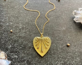 Stevie Heart Pendant Necklace - 14k gold filled