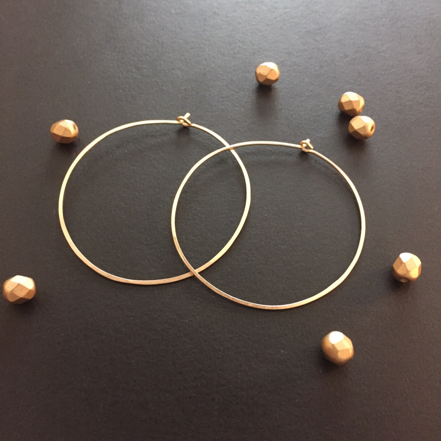 Hoop Earrings 2 Inch Hoop Earrings Gold Hoop Earrings Etsy