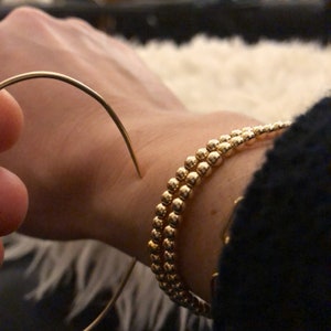 Thin cuff bracelet 14k gold filled, Rose gold or argentium sterling silver image 7