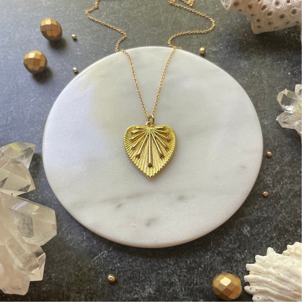 Stevie Heart Pendant Necklace - 14k gold filled