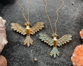おまけ付き　The Phoenix　祝ペンダント　ロゴストロン Yellow Gold Phoenix Pendant | Handmade Silver Phoenix
